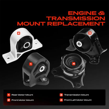 A-Premium Engine Motor Mount and Transmission Mount Kit, Set of 4 - style: Automatic Transmission