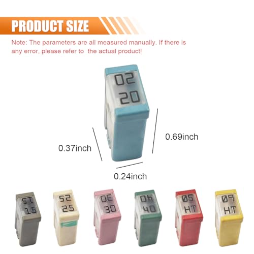 20A 32V Mini Slotted Automotive MCASE Shaped Cartridge Fuse Kit - size: 20A
