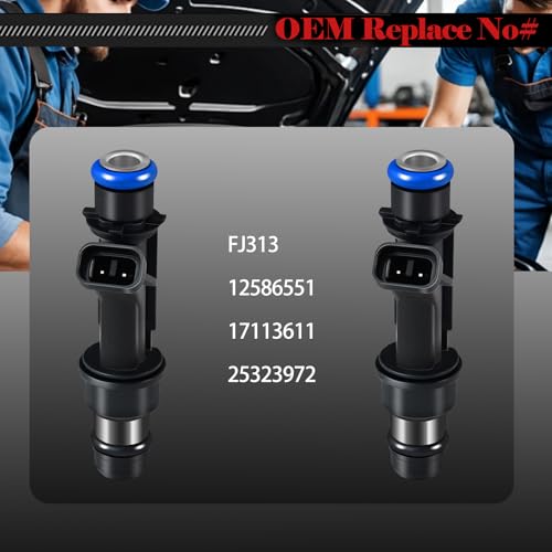 Fuel Injectors 12586551 Set of 6 Compatible with Buick LeSabre 2001-2004,for Park Avenue 2001-2005,for Regal 2001-2004,for Chevy Camaro 2000-2002, for Impala 2000-2004,for Pontiac 3.8L