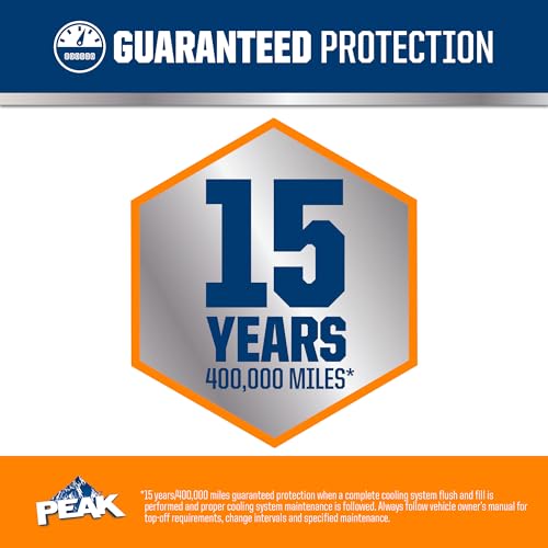 PEAK OET Extended Life Orange 50/50 Prediluted Antifreeze/Coolant for North American Vehicles, 1 Gal. - size: 50/50