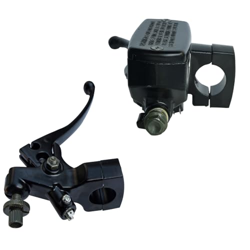 Left & Right Brake Master Cylinder Clutch Levers Compatible with Honda VT600 VT750 VF750 VT1100 VT1300 VTX1300 Part # 45510-MFR-305 53172-MR1-000 53178-MAH-000 Black - color: Black