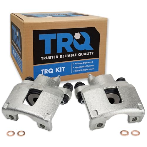 TRQ Rear Driver and Passenger Side Brake Caliper Set Caliper Brackets - style: CLA32311