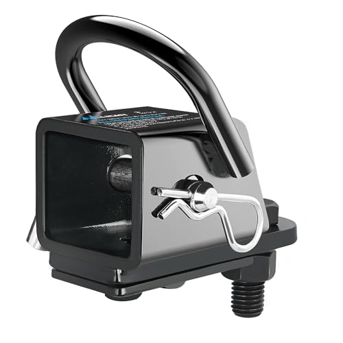 Nilight 2" Rear Trailer Hitch Receiver Kit | for ATV UTV Rear Bumper Tow Hook Black Hitch Cover Kit - color: 2" Hitch Receiver Adapter
