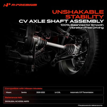 A-Premium Front Left Driver Side CV Axle Shaft Assembly - style: Front Driver Side