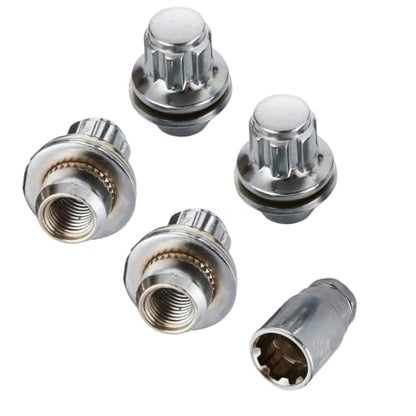00276-00900，M12x1.5 Wheel Lock Nuts, 37mm Height, Flat Mag Seat,Compatible with Toyota Avalon Camry Corolla Highlander RAV4 OEM Factory Aluminum Wheels。