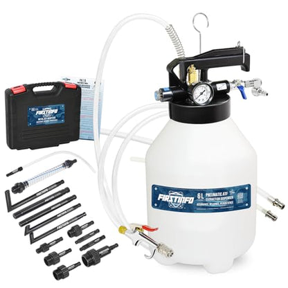 FIRSTINFO 6L Pneumatic ATF Refill Pump with 14 Filler Adapters - size: 6 Liter w/14pcs Adapter