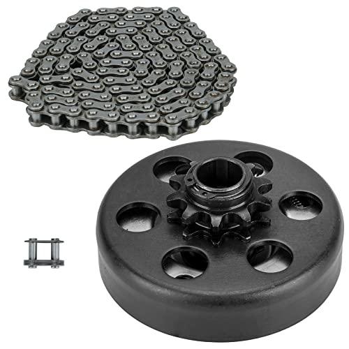 Go Kart Clutch 3/4 Bore 10T with #40/41/420 Chain, for Predator 212 Centrifugal Clutch Fit for Minibike MB165 & MB200 and Honda Cloned Engines GC160, GC190, GX120, GX140, GX160, GX200. Up to 2-6.5HP - size: 3/4" Bore 10T with Chain