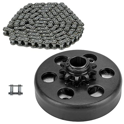 Go Kart Clutch 3/4 Bore 10T with #40/41/420 Chain, for Predator 212 Centrifugal Clutch Fit for Minibike MB165 & MB200 and Honda Cloned Engines GC160, GC190, GX120, GX140, GX160, GX200. Up to 2-6.5HP - size: 3/4" Bore 10T with Chain