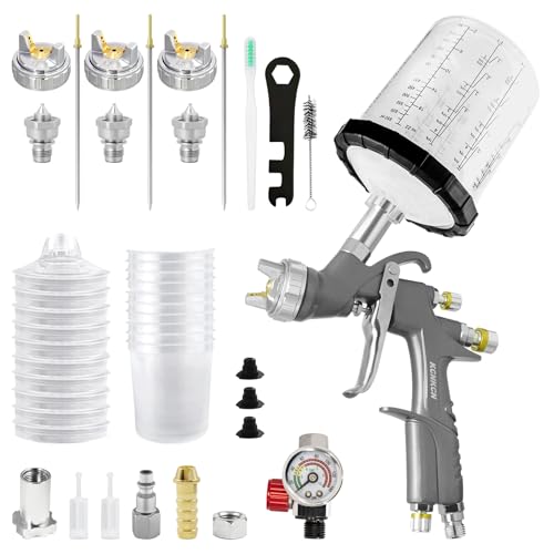 D1 LVLP Spray Gun, Automotive Paint Guns Kit with 10 Disposable Cups