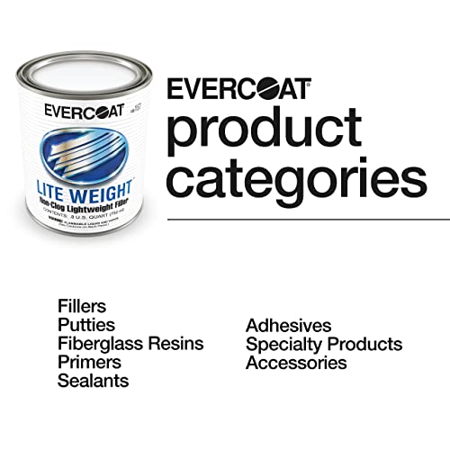 Evercoat Lite Weight Body Filler - Clog-Free Body Filler for Aluminum, Fiberglass & More - 25.36 Fl Oz