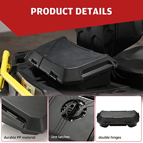 HAKA TOUGH Storage Cargo Box for Can-Am Outlander 450 500 570 800 1000 with 2 GAL (7.5L) Front Rear Waterproof Tool Bed ATV Bin Accessories, Replace OEM # 708200408, Black