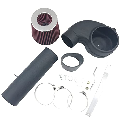 3.5-Inch Cold Air Intake Kit with Filter 1988-1995 Compatible for Chevrolet GMC C/K/R/V C1500 C2500 C3500 K1500 K2500 K3500 for Suburban 1500 2500 4.3L V6 5.0L 5.7L V8 (Black Tube & Red FIlter) - style: Black Tube & Red FIlter