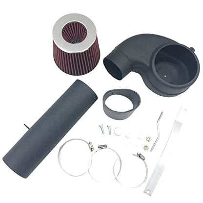 3.5-Inch Cold Air Intake Kit with Filter 1988-1995 Compatible for Chevrolet GMC C/K/R/V C1500 C2500 C3500 K1500 K2500 K3500 for Suburban 1500 2500 4.3L V6 5.0L 5.7L V8 (Black Tube & Red FIlter) - style: Black Tube & Red FIlter