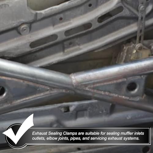 HARFINGTON U Bolt Muffler Exhaust Clamp 33mm/1.3" 304 Stainless Steel U-Bolt Clamps Muffler Tip Hook Saddle Exhaust Clip for Tip Pipes Connection - size: 33mm