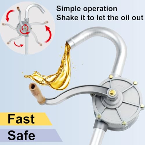 LYCARESUN 15 to 55 Gallon Drum Pump, Upgraded All-Aluminum Oil Transfer Barrel Pump, Hand Fuel Pumps for Diesel, Kerosene, Hydraulic Fluid - style: All-Aluminium