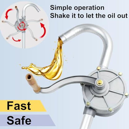 LYCARESUN 15 to 55 Gallon Drum Pump, Upgraded All-Aluminum Oil Transfer Barrel Pump, Hand Fuel Pumps for Diesel, Kerosene, Hydraulic Fluid - style: All-Aluminium