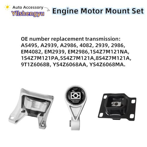 Engine Motor Mount Kit for Ford Transit Connect 2010-2013 2.0L - size: Focus 2003-2007 2.0L/2.3L