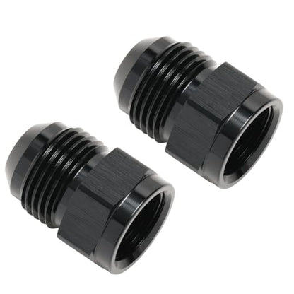 6AN Female to 10AN Male Flare Expander Fitting Adapter Aluminum Black, Pack of 2 - color: Black - 2pcs, size: 6AN Female to 10AN Male
