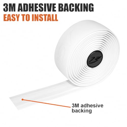 BV EVA Road Bike Handlebar Tapes, Bicycle Bar Tape, Cycling Handle Wraps – 2 Rolls - color: White
