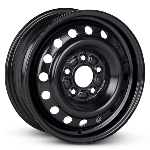For 2007-2012 Hyundai Elantra 15 Inch Black Painted Steel Rim - OE Direct Replacement - Road Ready Car Wheel - size: Fits: 2007-2012 Hyundai Elantra - 15" x 5.5"