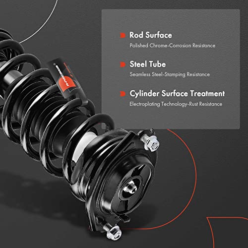 A-Premium Rear Complete Strut Assemblies with Coil Springs, Set of 2