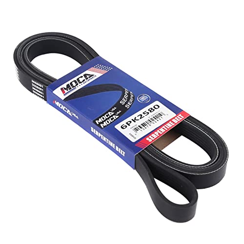 MOCA 6PK2580 EPDM Serpentine Belt 2007-2017 for Jeep Compass 2.0L - size: 6PK2580