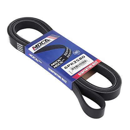 MOCA 6PK2580 EPDM Serpentine Belt 2007-2017 for Jeep Compass 2.0L - size: 6PK2580
