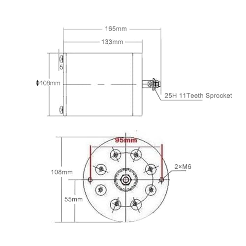 36V Motor Kit 500W Brushed Electric Motor and Controller, Throttle with Key - size: 36V 500W