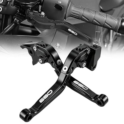 Motorcycle Brake and Clutch Lever Set Adjustable CNC Aluminum Replacement Clutch Levers for Kawasaki NINJA650 Ninja 650 EX650 2017-2024 2025 2026(Black) - color: Black