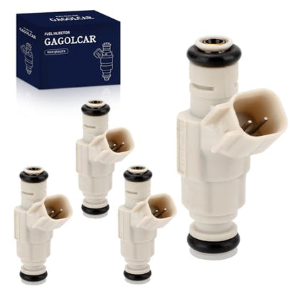 4-Pack Fuel Injectors Set | Compatible with Chrysler Neon PT Cruiser Sebring Voyager Plymouth Neon Dodge Caravan Stratus SX 2.0 2.4L L4| Replaces FJ499 4891345AA 812-12133 - size: 4 X FJ499