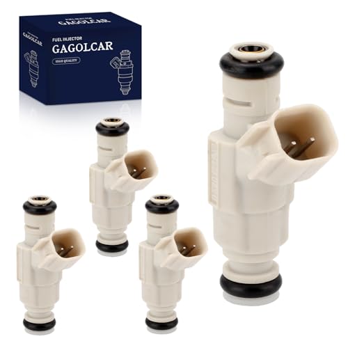 4-Pack Fuel Injectors Set | Compatible with Chrysler Neon PT Cruiser Sebring Voyager Plymouth Neon Dodge Caravan Stratus SX 2.0 2.4L L4| Replaces FJ499 4891345AA 812-12133 - size: 4 X FJ499