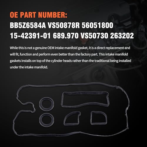 HiSport Valve Cover Gasket VS50878R for 2.0L 2.3L - color: VS50878R