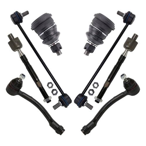 TRQ Front Steering & Suspension Kit Ball Joint Sway Bar Stabilizer Link Tie - style: PSA32934
