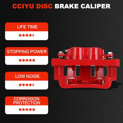 cciyu Front Right Disc Brake Caliper Assembly with Bracket 18B4790 - size: Front Right[18-B4790]