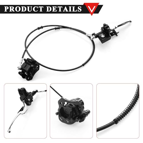 PRO BAT Rear ATV Hydraulic Disc Brake Kit - color: Black