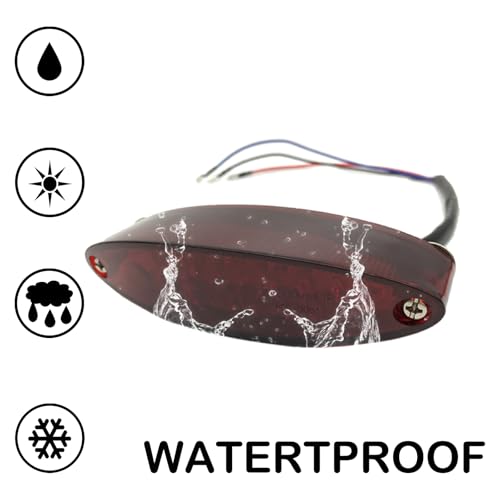 Universal 12V 28LEDs Motorcycle Brake Warning Tail Lights - color: Red