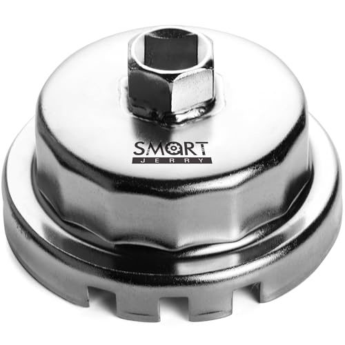 SMART JERRY 64mm 14 Flutes Oil Filter Wrench Compatible with Toyota, Lexus