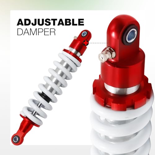 330mm Shock Damper 13" Heavy Duty Steel Rear Shock Absorber Adjustable Spring Shock Absorber Damping Replacement for Motorcycles