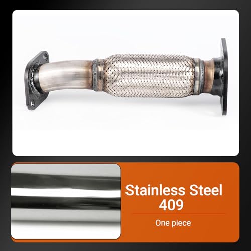 100% Stainless Steel Front Exhaust Flex Pipe For 09-12 Malibu 2.4L 52550 - size: For 2009-2012 Malibu 2.4L