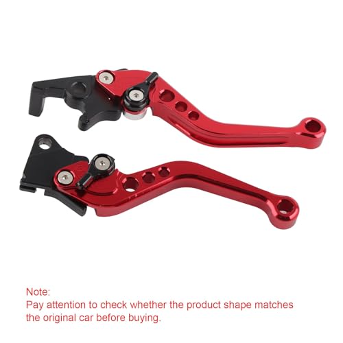 BAFOVY Zerone CNC Aluminum Motorcycle Brake and Clutch Lever Handles, Red - color: Red