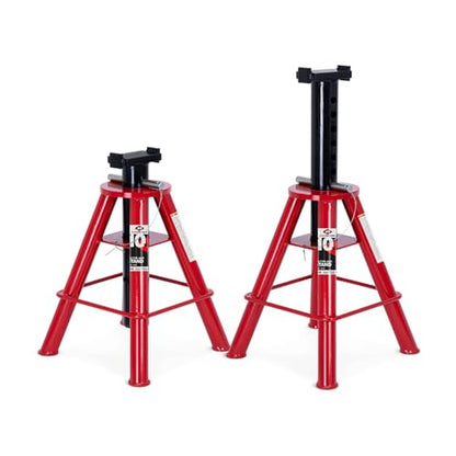 AFF 10 Ton Pair of Jack Stands, Heavy Duty, Pinlock for Trucks & Equipment - size: Medium Height