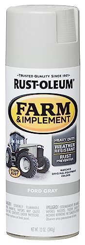 Rust-Oleum Farm & Implement Ford Gray Spray Paint - color: Ford Gray, size: 12 Ounce (Pack of 1)