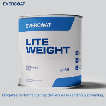 Evercoat Lite Weight Body Filler - Clog-Free Body Filler for Aluminum, Fiberglass & More - 128 Fl Oz - style: Lite Weight