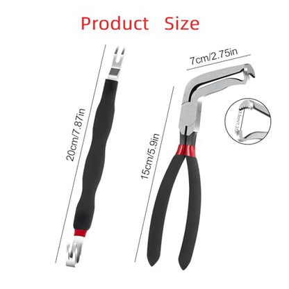 Electrical Disconnect Pliers, Electrical Connector Separator, Electrical Disconnect Pliers for Cars 60 Degree,37980, Automotive Fuel Line Petrol Pipe Removal Tools, Push Tab Plugs Style - style: 60 Degree Pliers+Separator