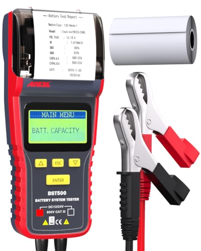 ANCEL BST500 12V 24V Car Battery Tester with Printer, Battery Load Tester - size: BST500