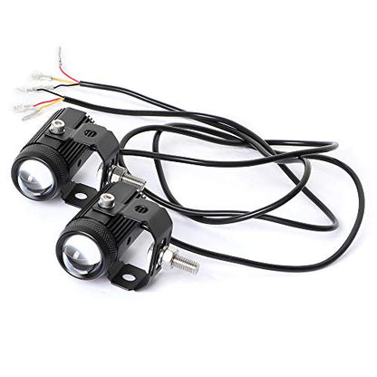 EXZEIT Led Driving Light for Motorcycle, High Low Beam Function 1.3'' Fog Lights Aux Light for Motorcycle e-Bike ATV UTV, 12/24V, 30W, 6000 Lumens 2 pcs (White Light)