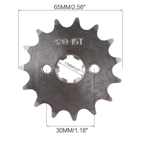 428 Chain 43 Tooth Rear Sprocket 76mm Front 15 Toothe 17mm with Chain Breaker for apollo z40 Chinese 110 125cc Pit Dirt Bike