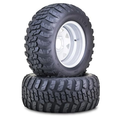 WANDA AT Style Golf Cart Tire Wheel 23x10.5-12 w 4X4 ET-25.4 Silver Rim,PK2 - color: Silver, size: 23X10.5-12