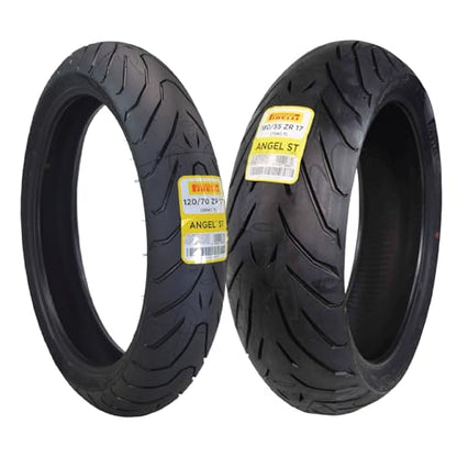 Pirelli Angel ST Motorcycle Tire Set 120/70ZR17 58W & 180/55ZR17 73W - size: 120/70ZR17 180/55ZR17