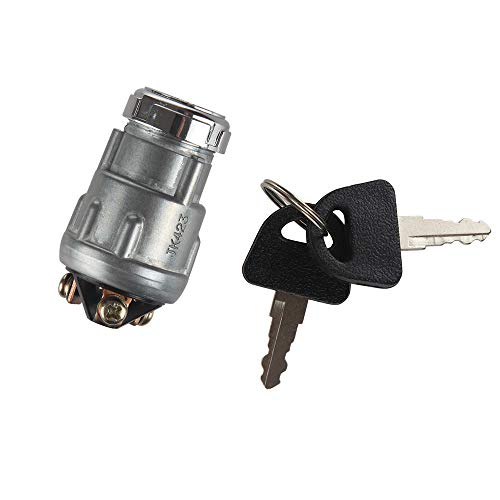 Ignition Starter Switch with 3 Position 3 Connection Terminal 2 Keys Replacement for Car, Moto, Tractor, Forklift, Truck, Scooter, Trailer, Agricultural,Modified Car Pit Quad Go Kart UTV Moped Buggy - color: JK423 (3 Terminal )